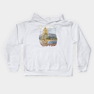 Old Bear Sticker Kids Hoodie